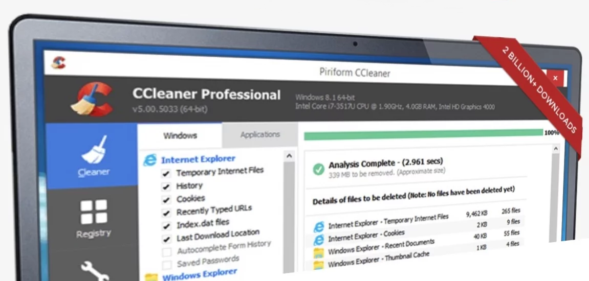 CCleaner hackerato